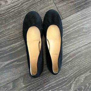 J. Crew black suede ballet flats
